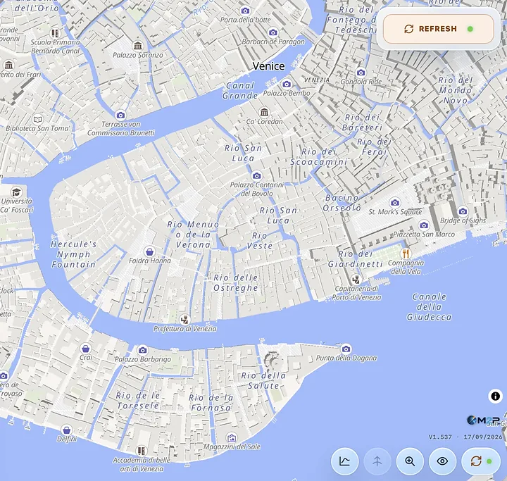 High-definition ground map, Venice